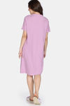 Zivame 2 Mile Fashion Knit Cotton Loungewear Dress - Mauve Mist — thumbnail 4